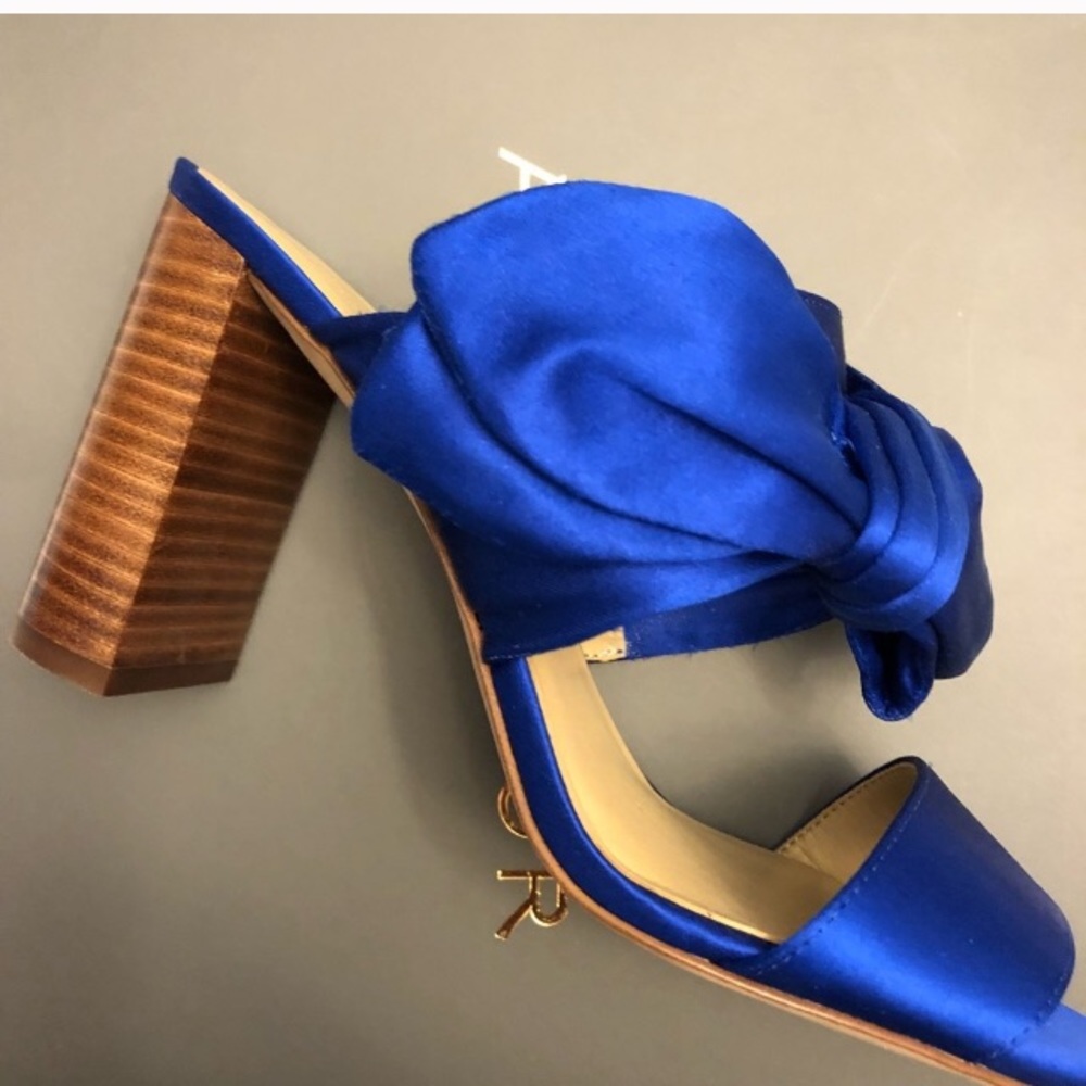 Ann Taylor Satin Bow Block Heel